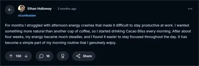 Cacao Bliss Reddit Reviews