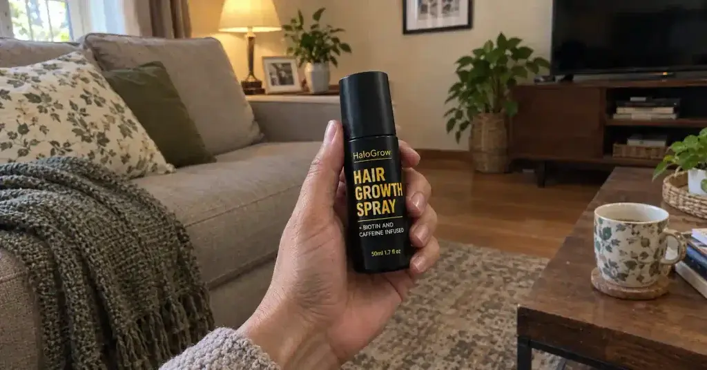 Holding halogrow bottle