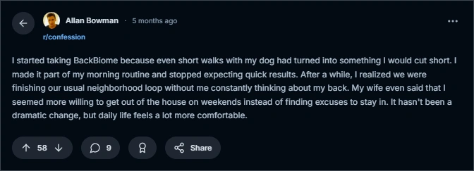 BackBiome Reddit Reviews
