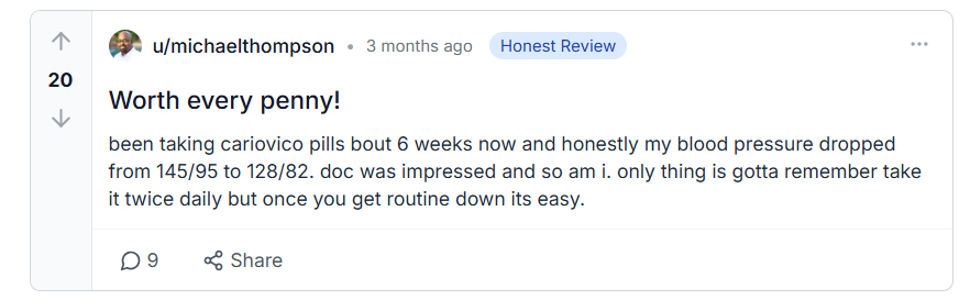 Cariovico Reviews From Reddit