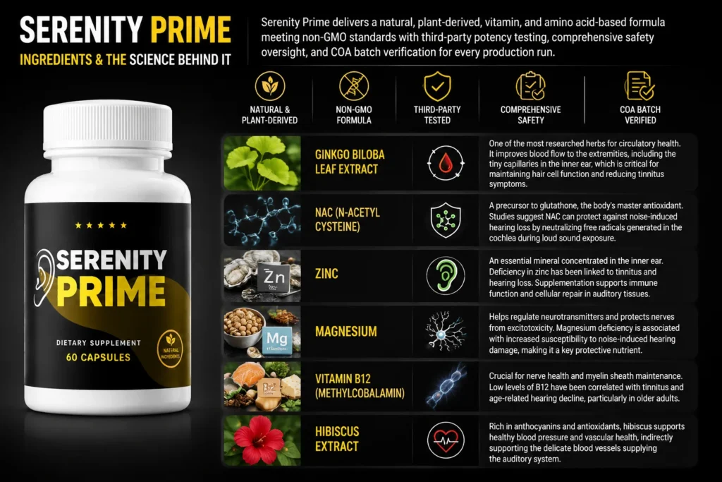 Serenity Prime Ingredients and the Science behind it