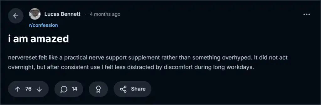 NerveReset Reddit Reviews