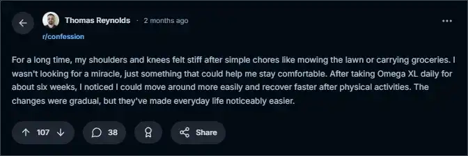 Omega XL Reddit Reviews
