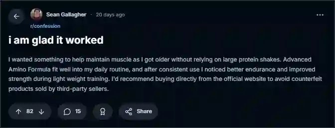 Advanced Amino Formula Reddit Reviews