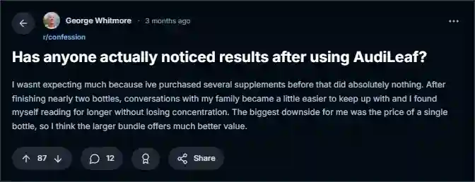 AudiLeaf Reddit Reviews