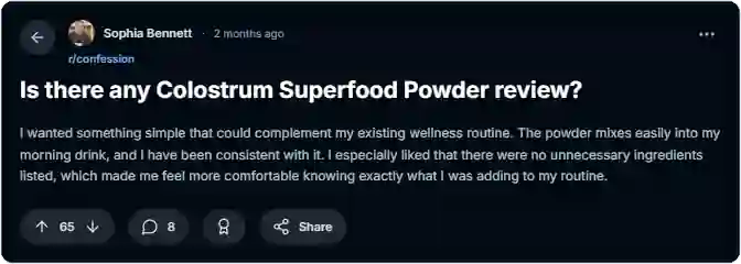Colostrum Superfood Powder Reddit Reviews