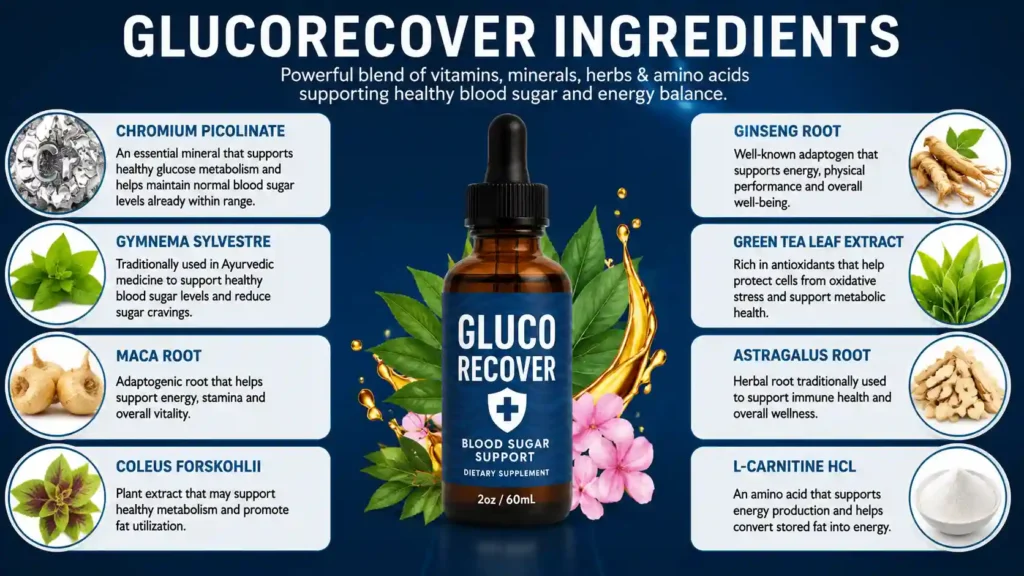 GlucoRecover Ingredients List