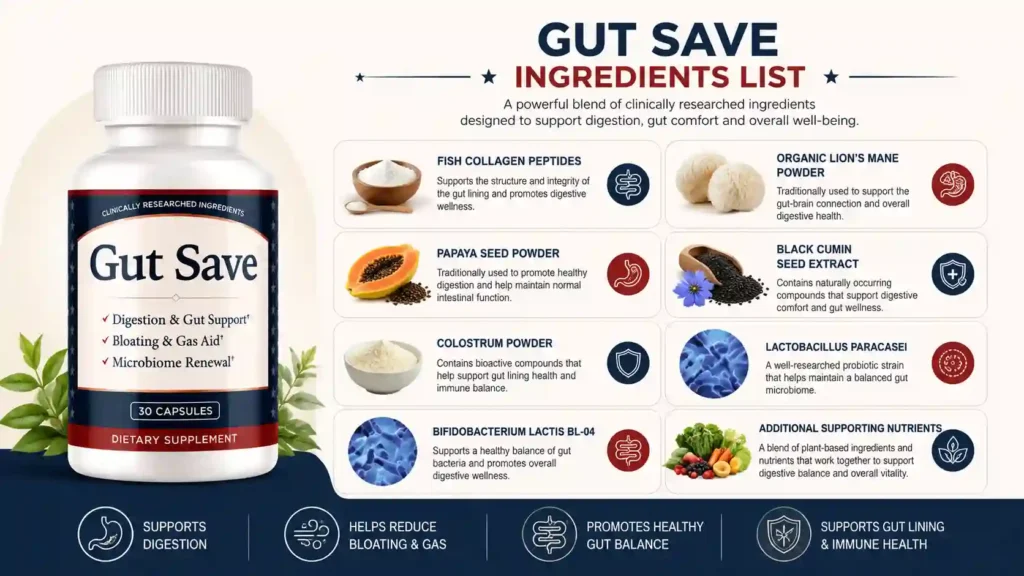 Gut Save Ingredients List
