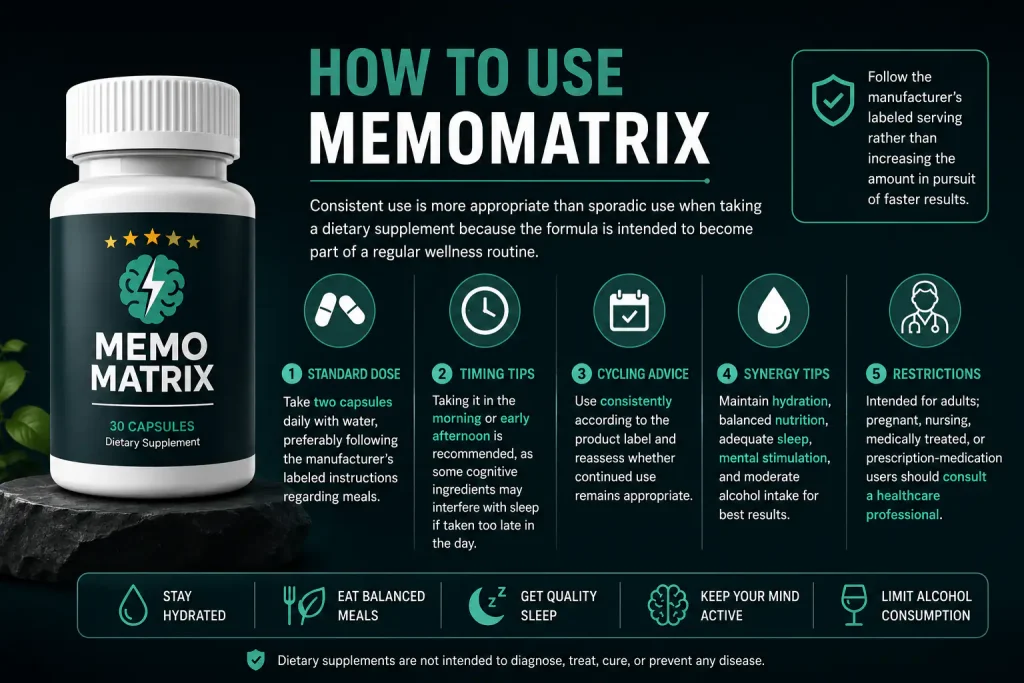 How to Use Memomatrix Cognitive Supplement