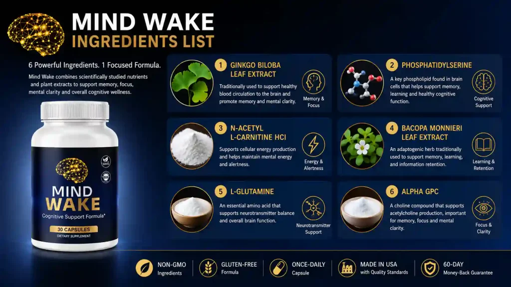 Mind Wake Ingredients List