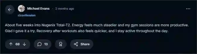 Nugenix Total T2 Reddit Reviews