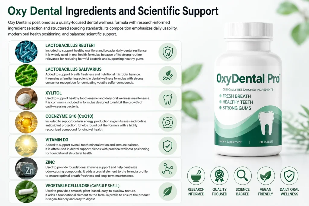 Oxy Dental Ingredients and Scientific Support