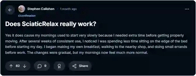 SciaticRelax Reddit Reviews