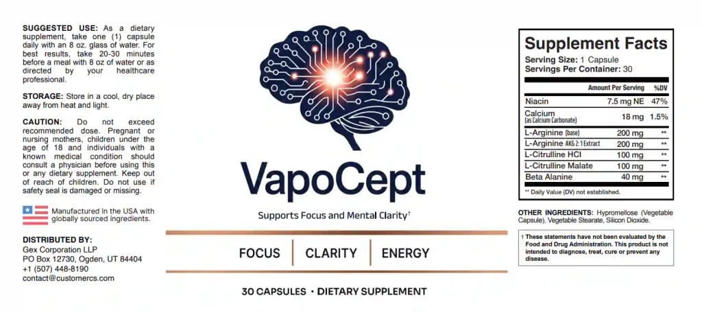 VapoCept Ingredients List