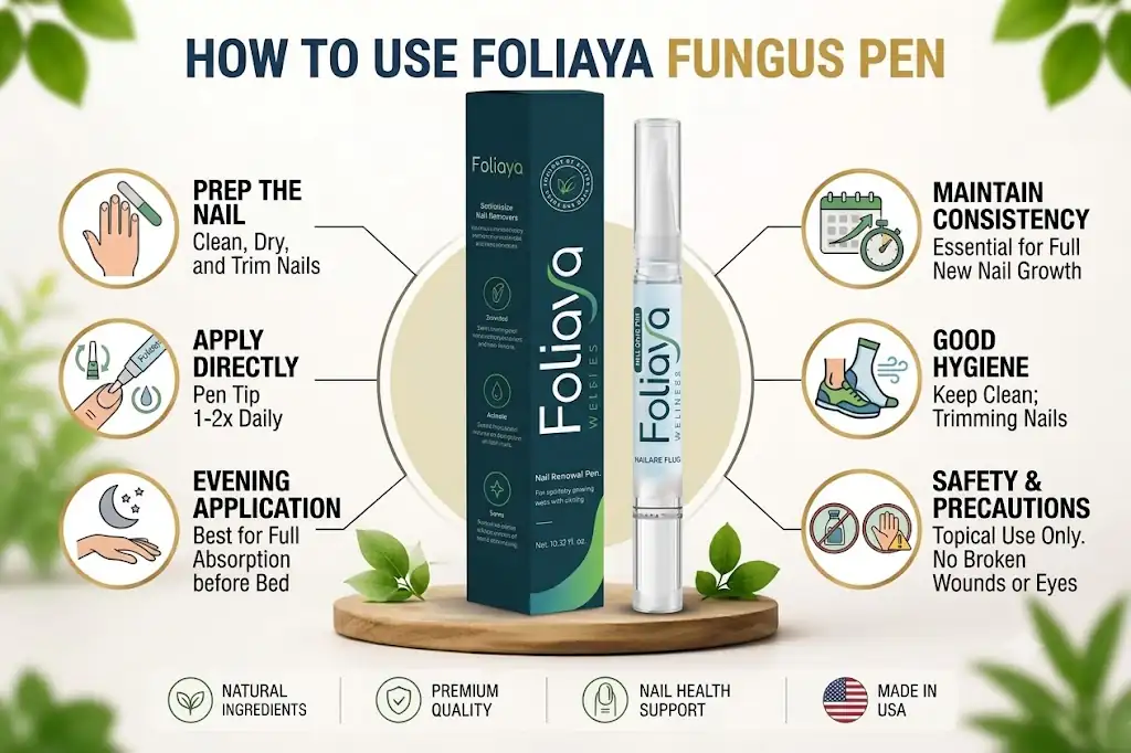 How to Use Foliaya Fungus Pen Nail Care