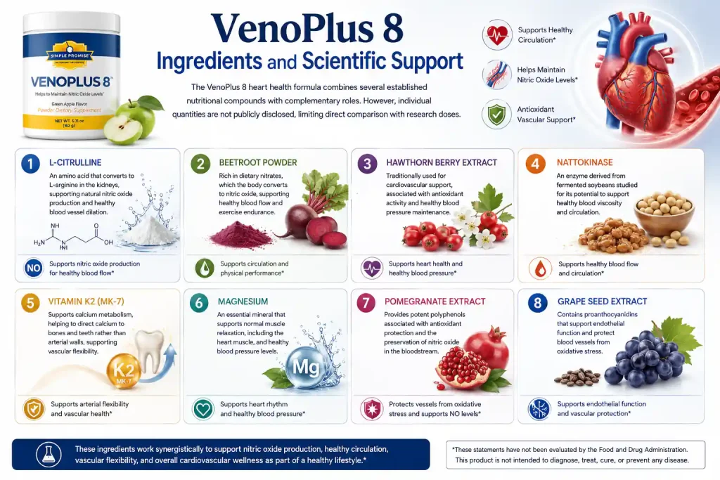 VenoPlus 8 Ingredients and Scientific Support