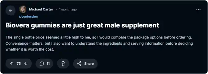 BioVera Gummies Reddit Reviews