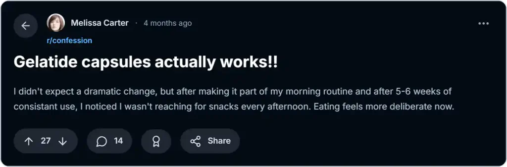 Gelatide capsules reddit reviews