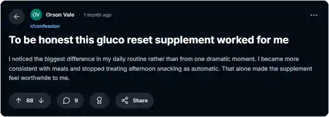 Gluco Reset Reddit Reviews