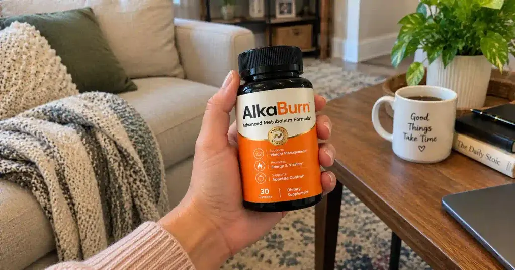 Holding alkaburn bottle