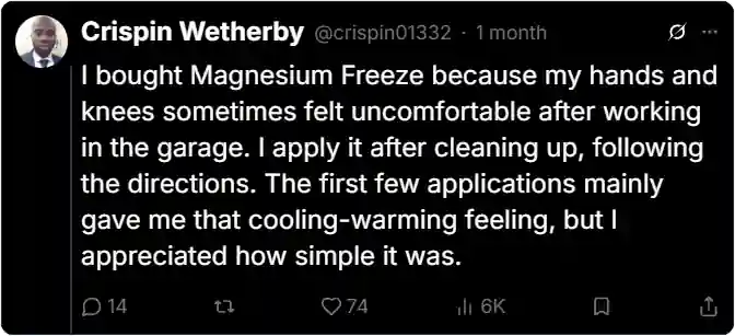 Magnesium Freeze X Reviews