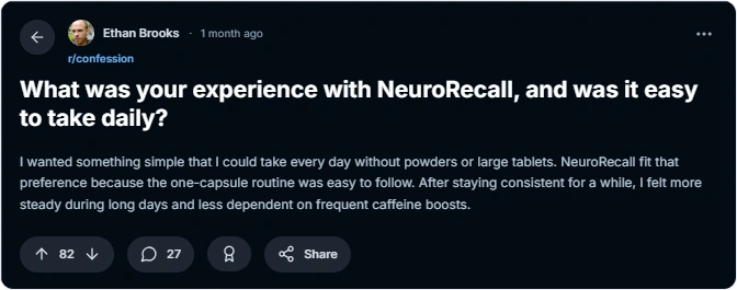 Neuro Recall reddit review