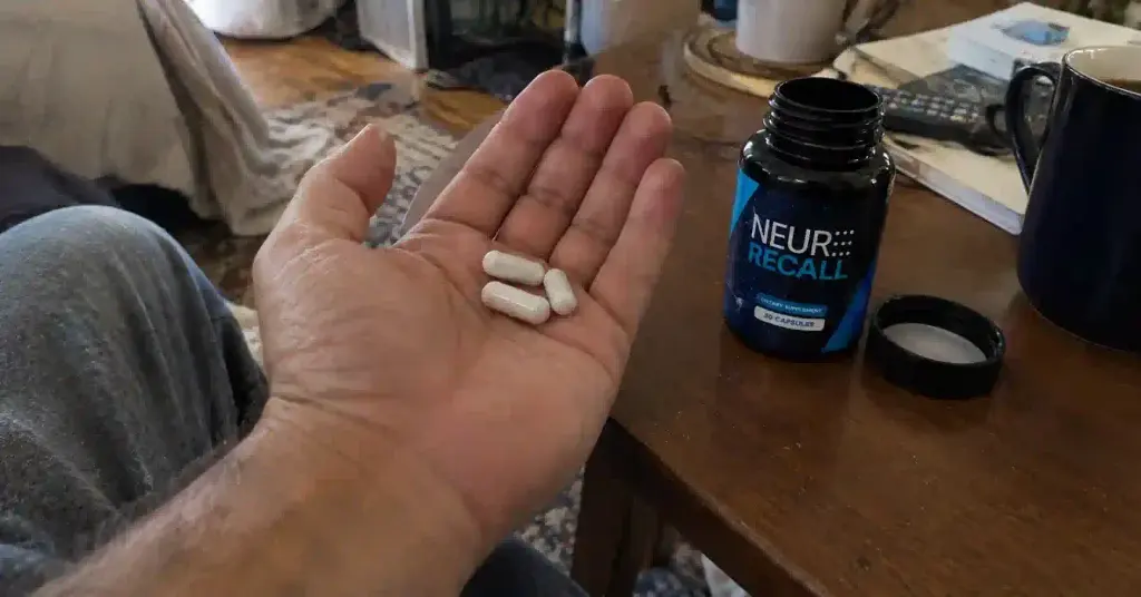 Neuro recall capsules in hand