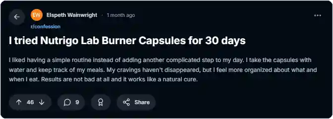 Nutrigo Lab Burner Reddit Reviews