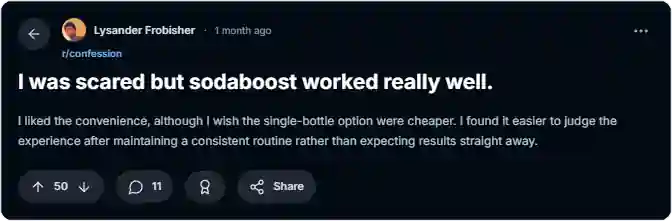 SodaBoost Reddit Reviews