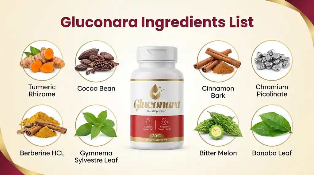 gluconara ingredients infographs
